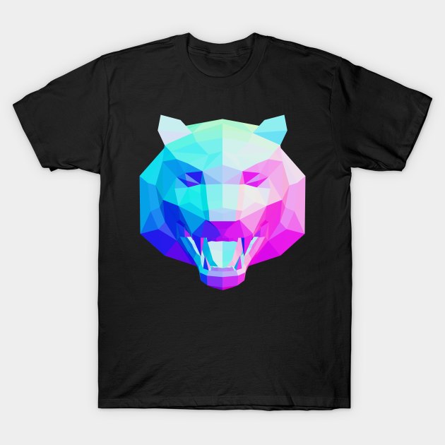 Low Poly Tiger Head (art1) T-Shirt by 3DVictory